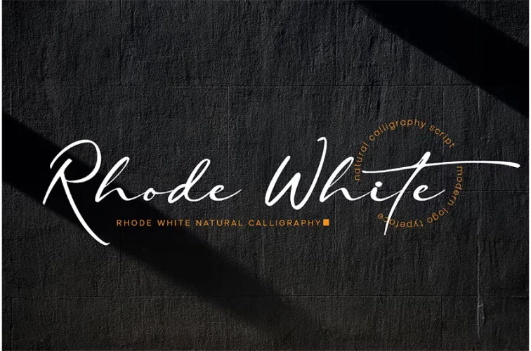 Rhode White Font free download preview 6 – Script And Handwritten font