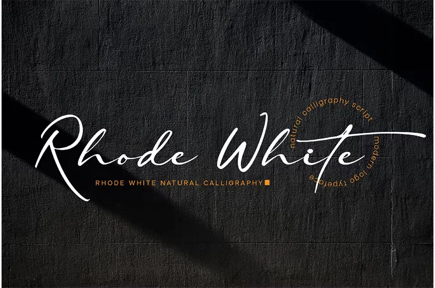 Rhode White Font free download – Script And Handwritten font preview image for Windows and Mac