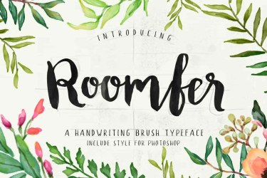 Roomfer font Style Photoshop free download – Script And Handwritten font preview