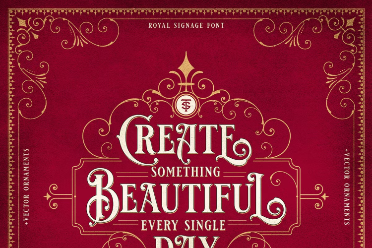 Royal Signage Font free download preview 2 – Display Fonts font