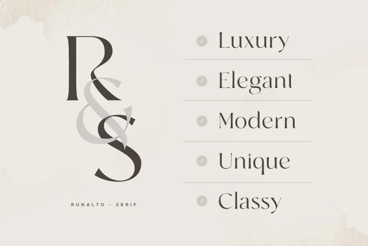 Runalto Font free download preview 3 – Serif Fonts font