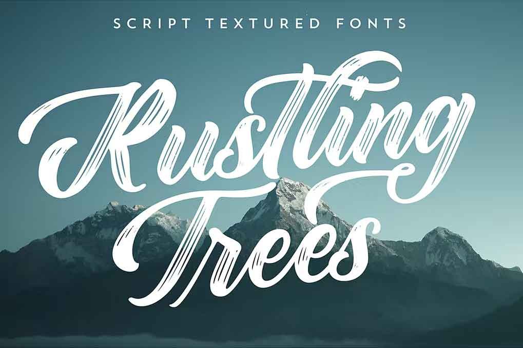 Rustling Trees Font free download – Script And Handwritten font preview image for Windows and Mac