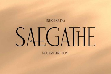 Saegathe Modern Serif Font free download – Modern font preview