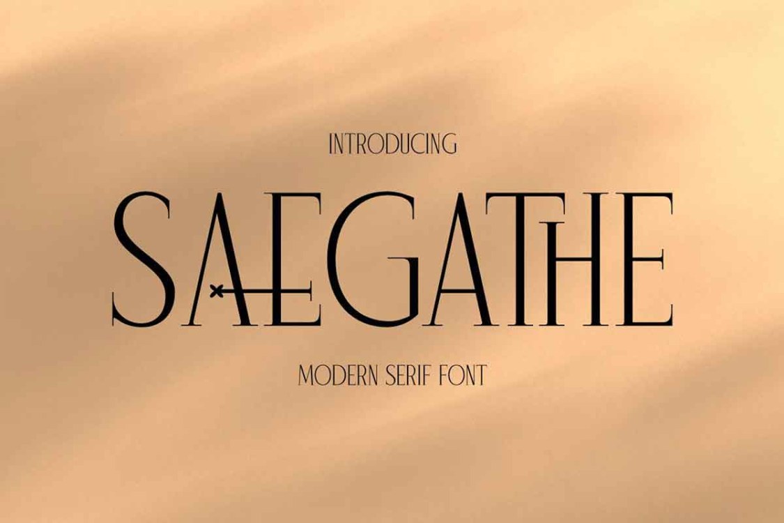 Saegathe Modern Serif Font free download – Serif Fonts font preview image for Windows and Mac