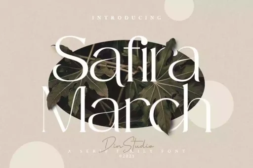 Safira March Font free download – Serif Fonts font preview image for Windows and Mac