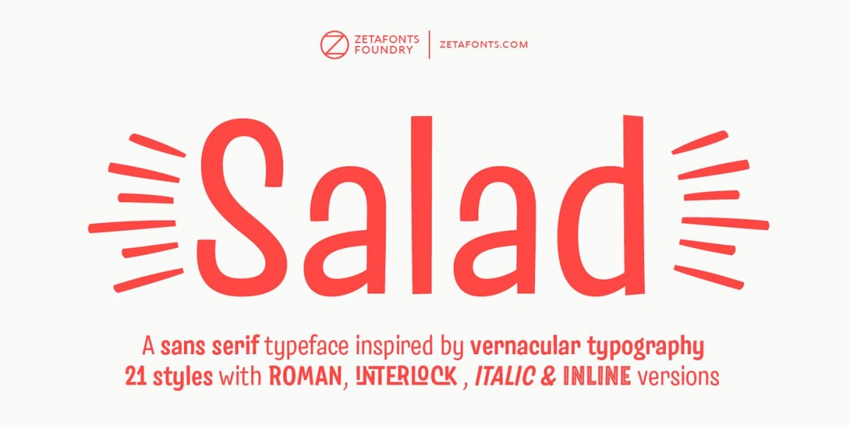 Salad Font Family free download – Handwriting Fonts font preview image for Windows and Mac
