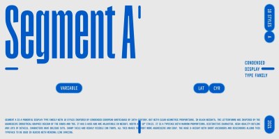 Segment A Font Family free download – Geometric font preview