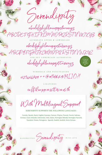 Serendipity Font free download preview 8 – Script And Handwritten font