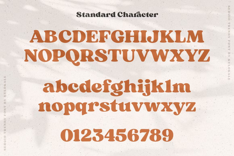 Sergio Trendy Font free download preview 7 – Serif Fonts font
