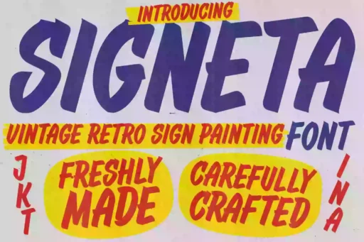 Signeta Font free download – Sans Serif Fonts font preview image for Windows and Mac