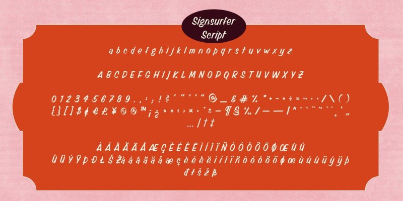 Signsurfers Script Font Family free download preview 1 – Script And Handwritten font