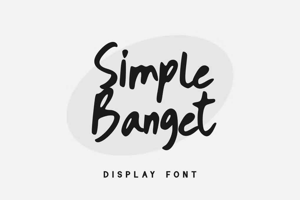Simple Banget Font free download – Decorative Fonts font preview image for Windows and Mac