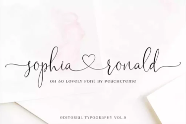 Sophia Ronald Font free download – Elegant font preview