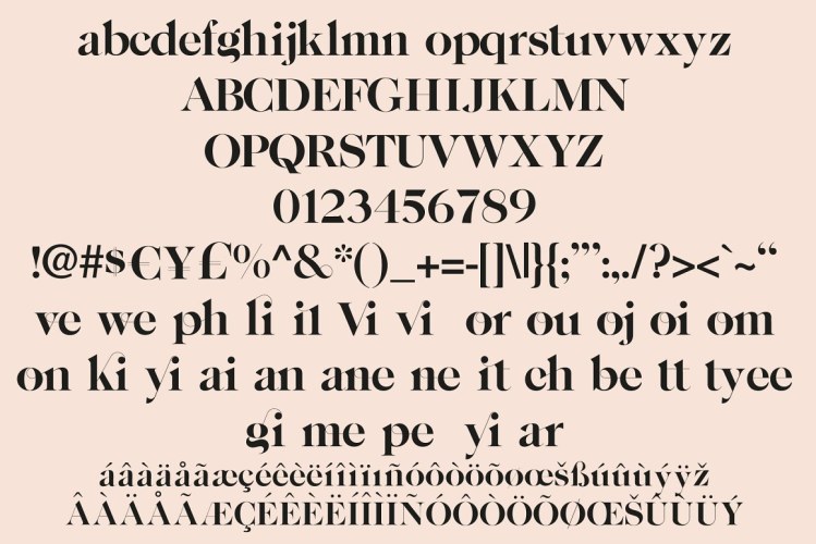 Sophillia – Ligature Serif Font free download preview 5 – Serif Fonts font