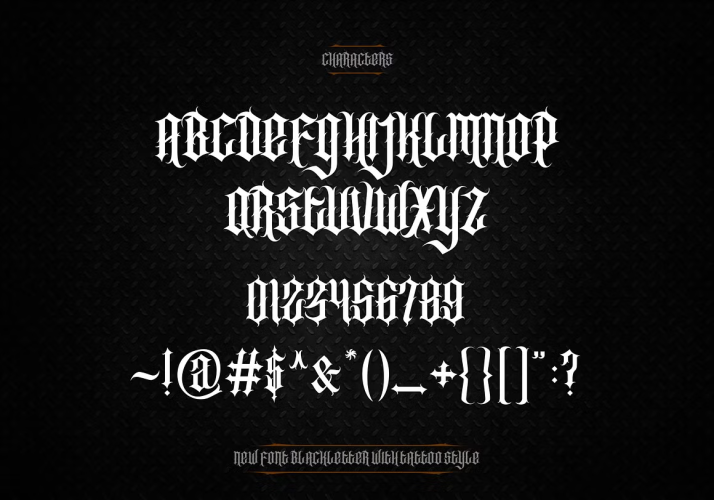 Southside Font free download preview 7 – Blackletter Font font