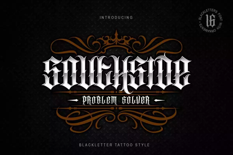 Southside Font free download preview 9 – Blackletter Font font