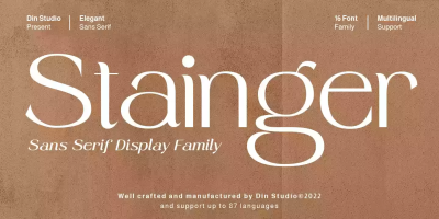Stainger Font Family free download – Modern font preview