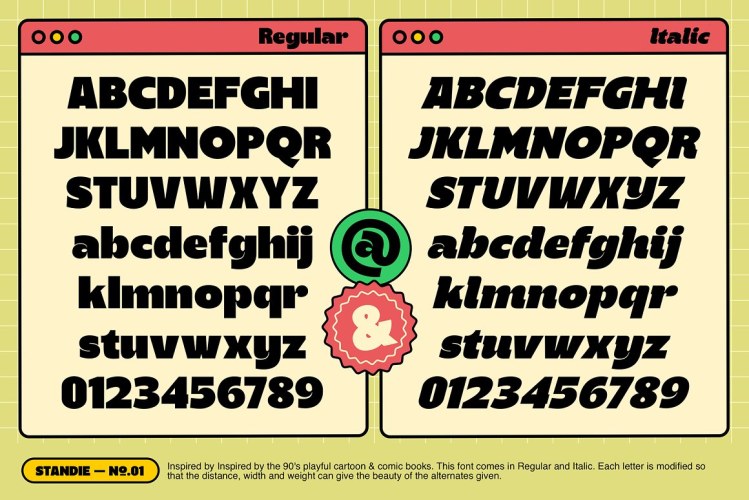 Standie Bold Font free download preview 6 – Display Fonts font