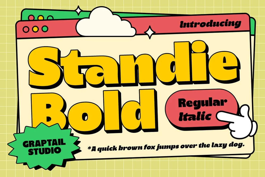 Standie Bold Font free download – Display Fonts font preview image for Windows and Mac