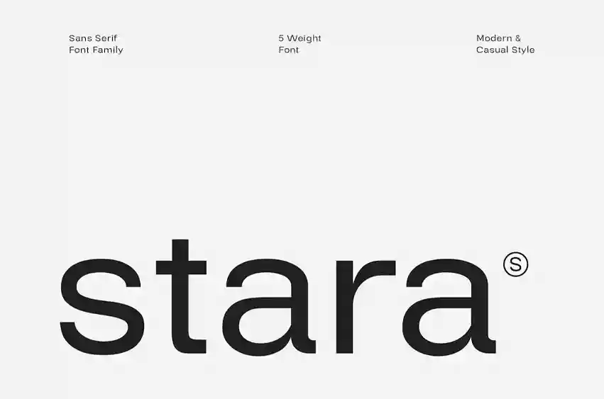 Stara Font free download – Sans Serif Fonts font preview image for Windows and Mac