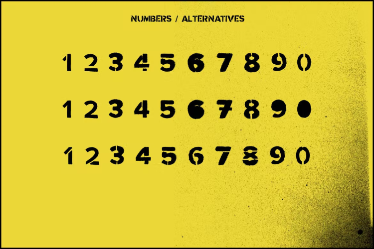 Stencil Mind the Gap Font free download preview 2 – Sans Serif Fonts font