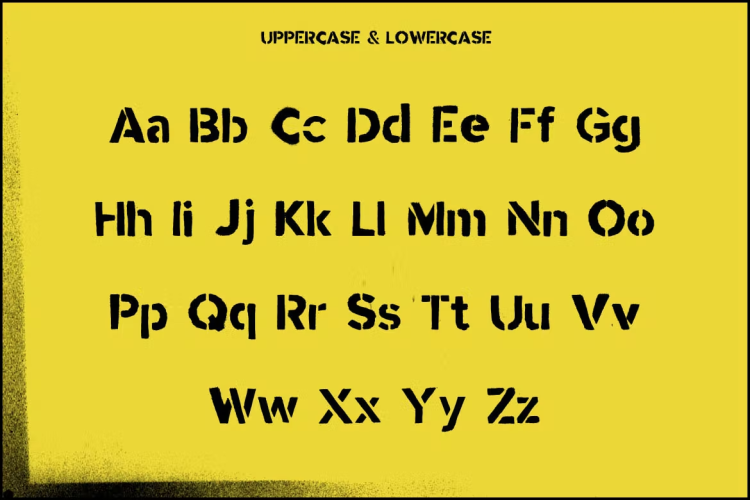 Stencil Mind the Gap Font free download preview 3 – Sans Serif Fonts font