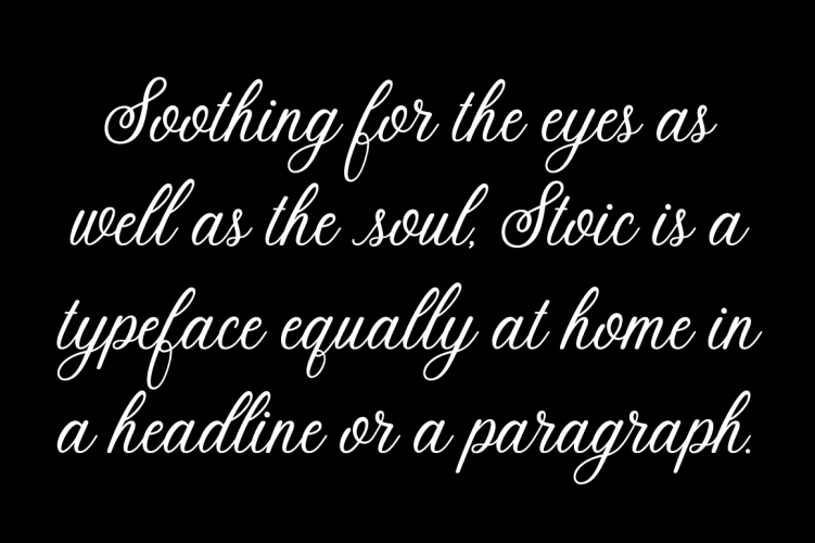 Stoic Font free download preview 5 – Script And Handwritten font