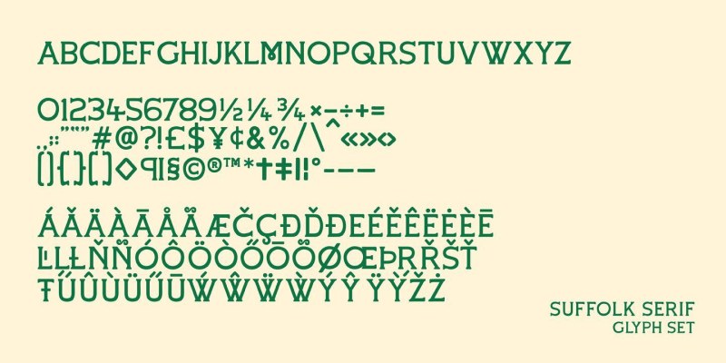 Suffolk Font Family free download preview 9 – Font Family font