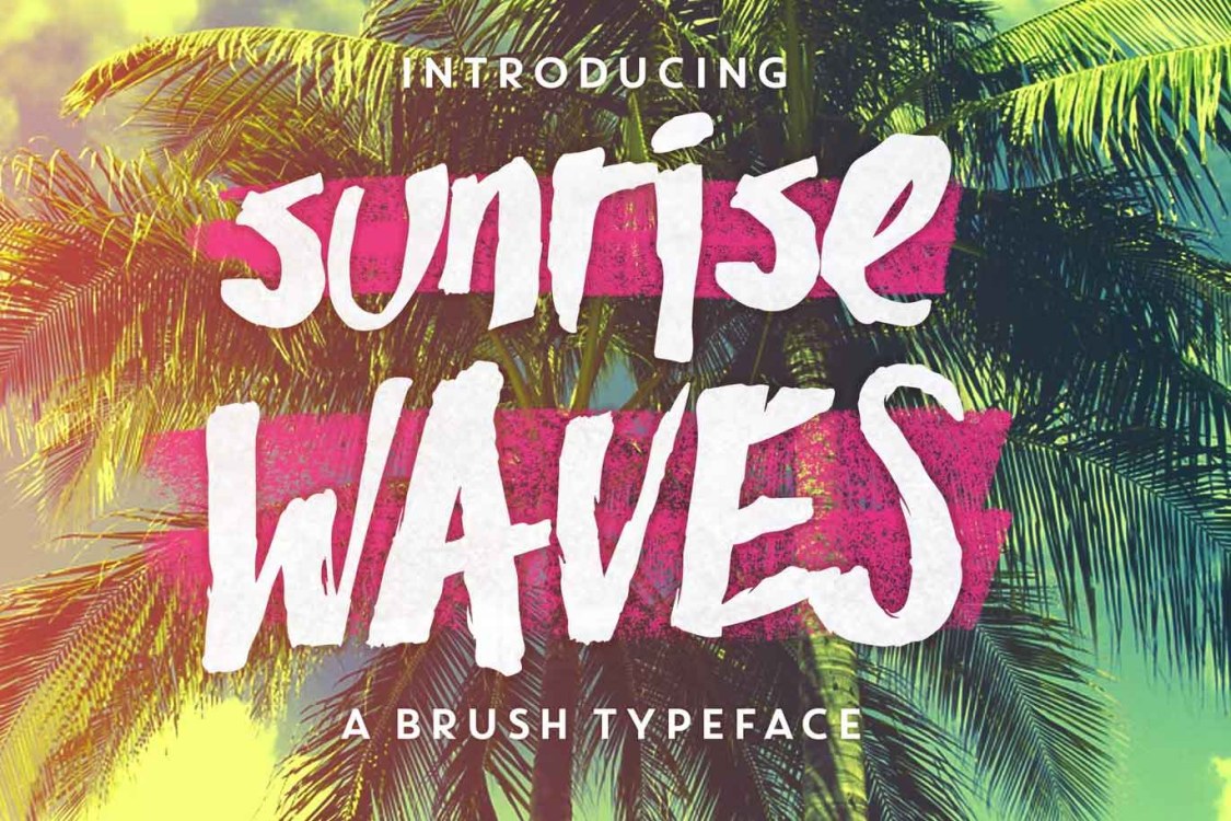 Sunrise Waves Font free download – Sans Serif Fonts font preview image for Windows and Mac