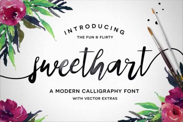 Sweethart Font free download – Script font preview
