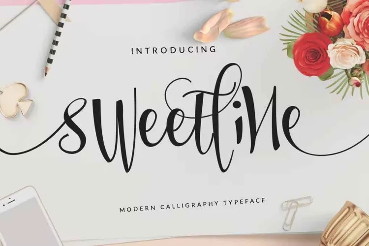 Sweetline Beautiful Script Font – Free Download | raFont