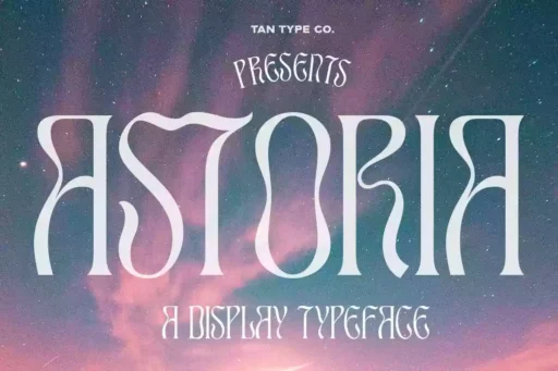 TAN ASTORIA Font free download – Display Fonts font preview image for Windows and Mac