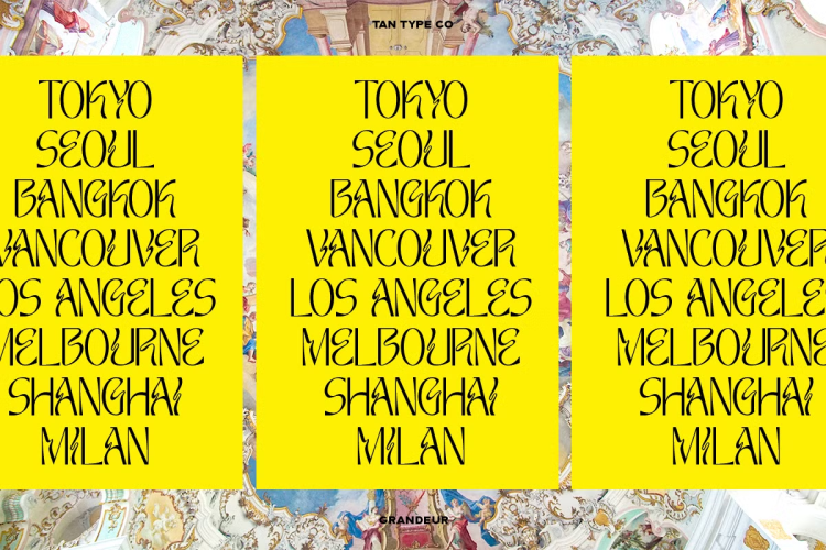 TAN GRANDEUR Font free download preview 4 – Decorative Fonts font