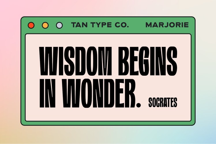 TAN MARJORIE Font free download preview 4 – Display Fonts font