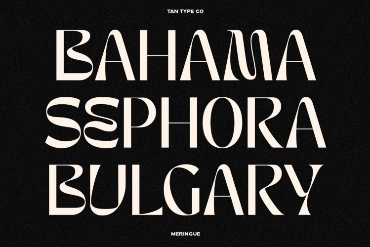 TAN MERINGUE Font free download preview 2 – Display Fonts font