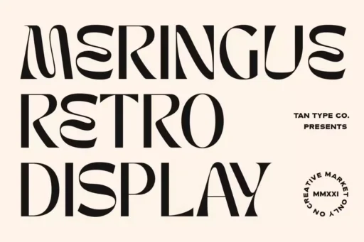 TAN MERINGUE Font free download – Display Fonts font preview image for Windows and Mac