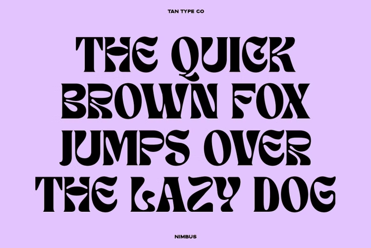 TAN NIMBUS Font free download preview 5 – Display Fonts font