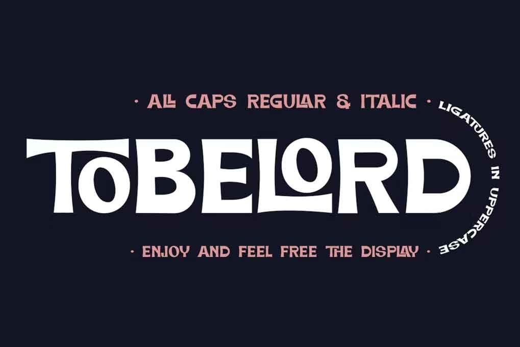 TOBELORD Font free download – Sans Serif Fonts font preview image for Windows and Mac