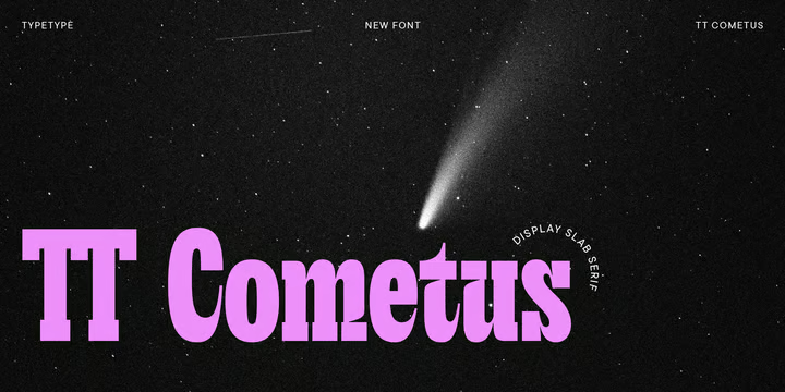 TT Cometus Font free download – Typeface font preview image for Windows and Mac