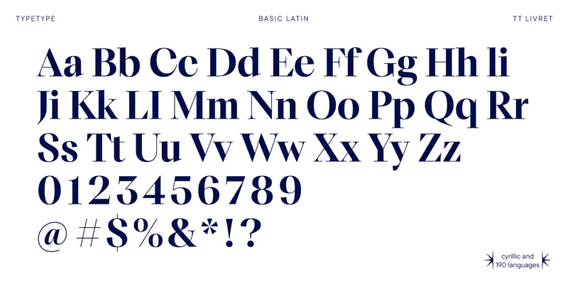 TT Livret Font preview 5 – Serif Fonts font sample