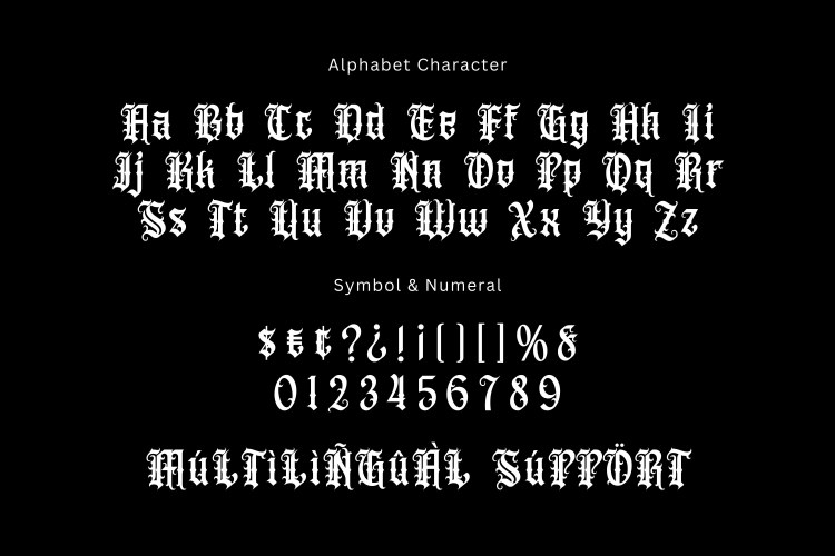 Tattoo Maniac Font free download preview 1 – Decorative Fonts font