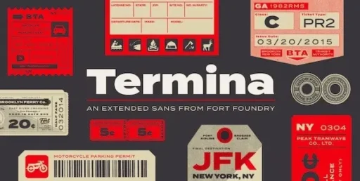 Termina Font Family free download – Sans Serif Fonts font preview image for Windows and Mac