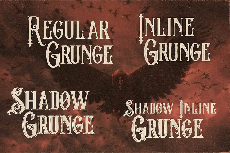 The Crow Vintage Style Font free download preview 2 – Web Fonts font