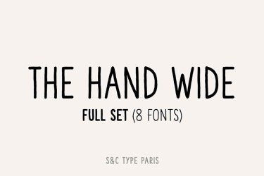 The Hand Wide Font free download – Readable font preview
