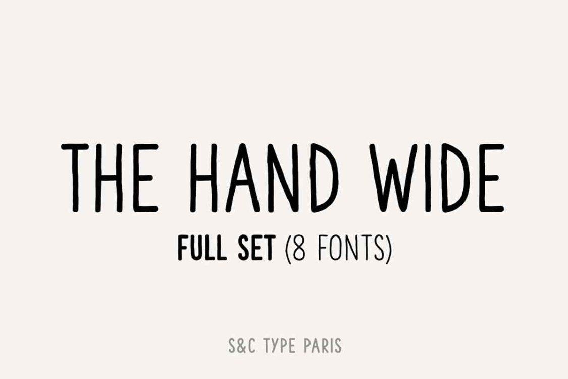 The Hand Wide Font free download – Script And Handwritten font preview image for Windows and Mac