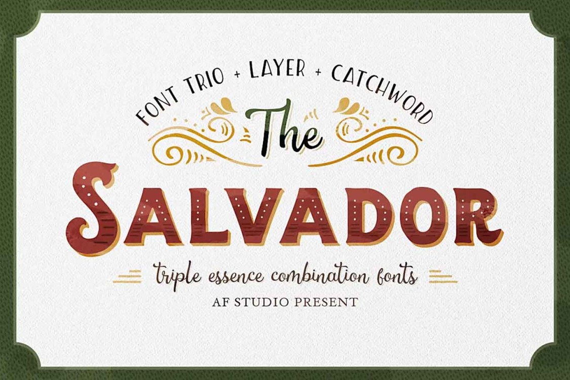 The Salvador Font free download – Serif Fonts font preview image for Windows and Mac