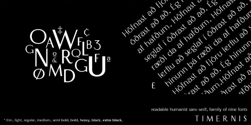 Timernis Font Family free download preview 1 – Sans Serif Fonts font