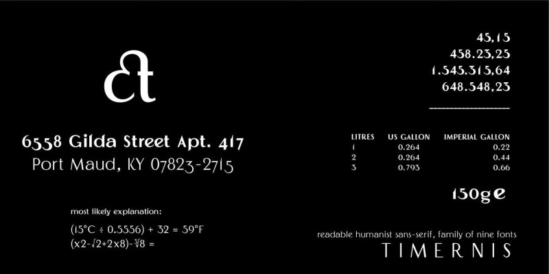 Timernis Font Family free download preview 3 – Sans Serif Fonts font