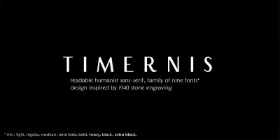 Timernis Font Family free download – Elegant font preview