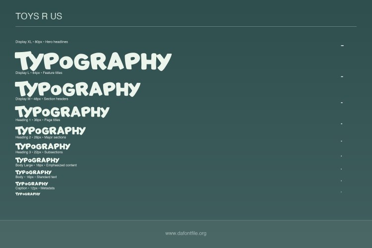 Toys R Us Font free download preview 5 – Display Fonts font